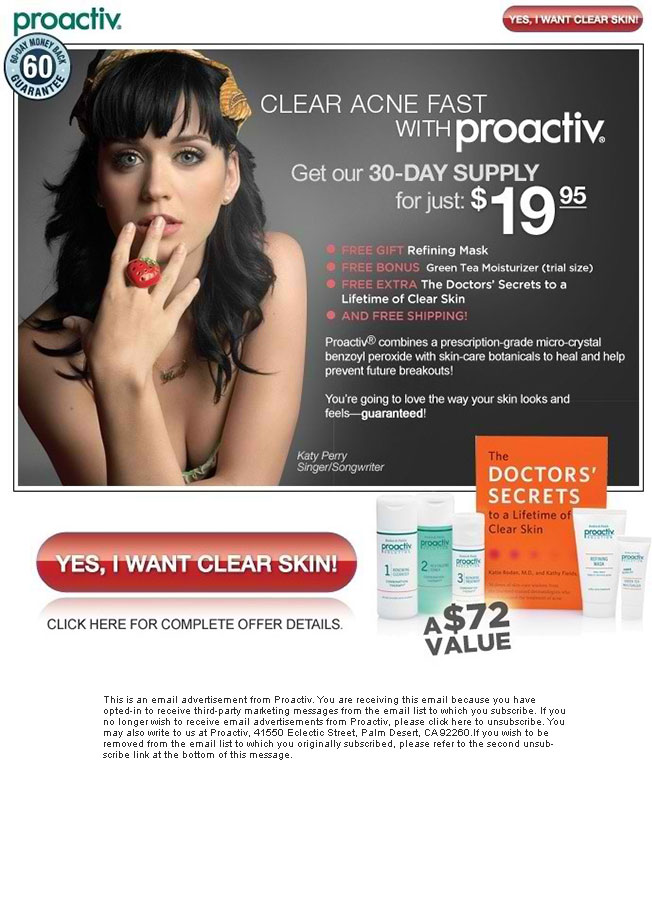 Proactiv Email - Katie Perry